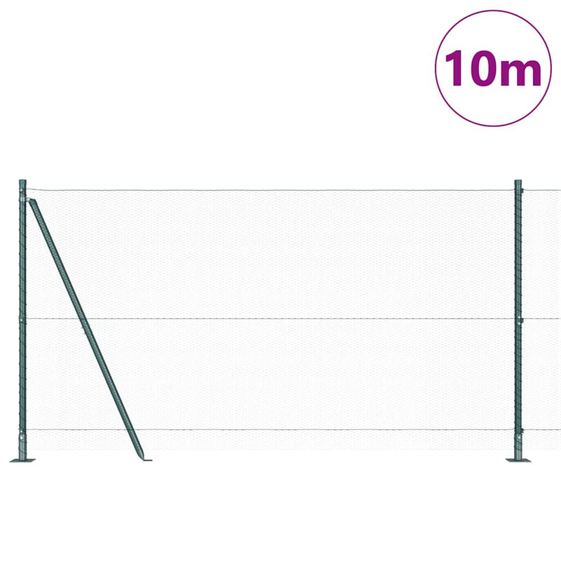 Load image into Gallery viewer, Vidaxl afrasteringspaal groen 10 x 1,2 m (13 mm gaas) staal en pvc
