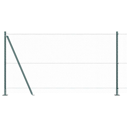 Vidaxl afrasteringspaal groen 10 x 1,2 m (25 mm gaas) staal en pvc