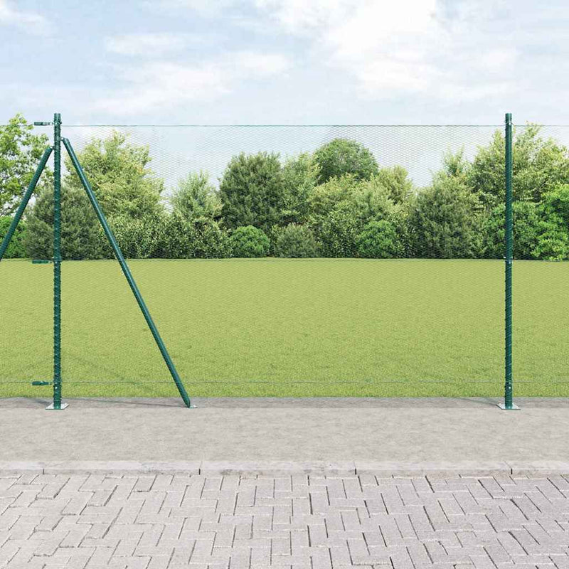 Load image into Gallery viewer, Vidaxl afrasteringspaal groen 10 x 1,4 m (13 mm gaas) staal en pvc
