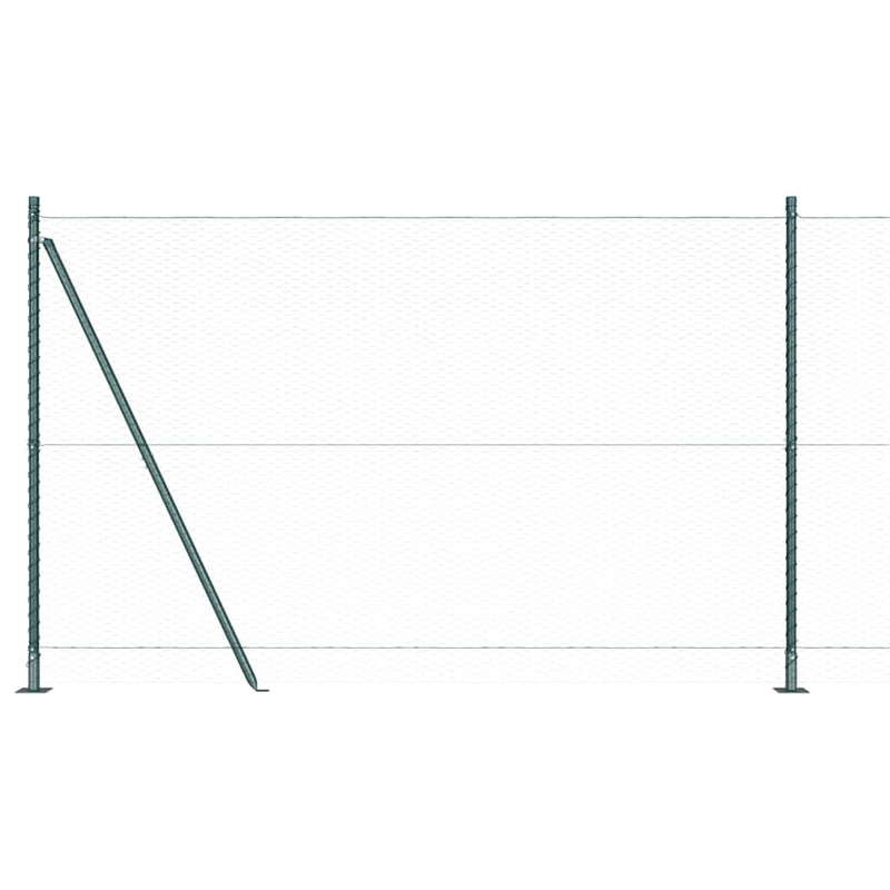 Load image into Gallery viewer, Vidaxl afrasteringspaal groen 10 x 1,6 m (25 mm gaas) staal en pvc
