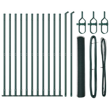 Vidaxl afrasteringspaal groen 25 x 1,2 m (25 mm gaas) staal