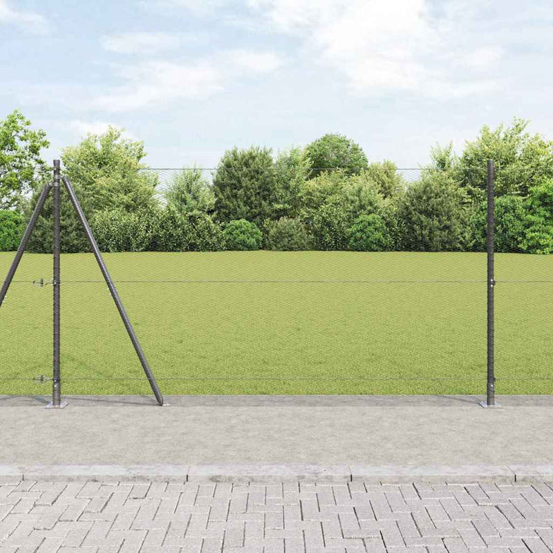 Load image into Gallery viewer, Vidaxl afrasteringspaal grijs 25 x 1,2 m (13 mm gaas) staal
