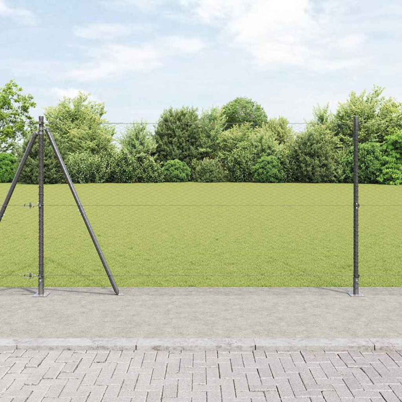 Load image into Gallery viewer, Vidaxl afrasteringspaal grijs 25 x 1,2 m (25 mm gaas) staal
