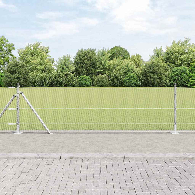 Load image into Gallery viewer, Vidaxl afrasteringspaal zilver 25 x 0,5 m (13 mm gaas) staal
