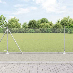 Vidaxl afrasteringspaal zilver 25 x 1 m (13 mm gaas) staal