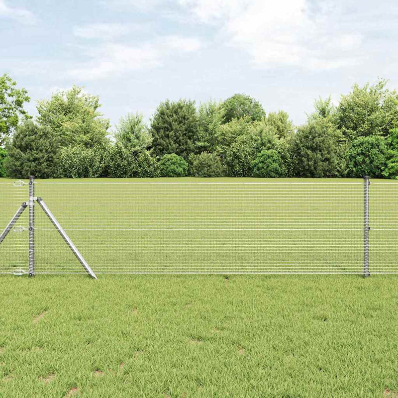 Load image into Gallery viewer, Vidaxl afrasteringspaal zilver 10 x 0,5 m (19 x 19 mm gaas) staal
