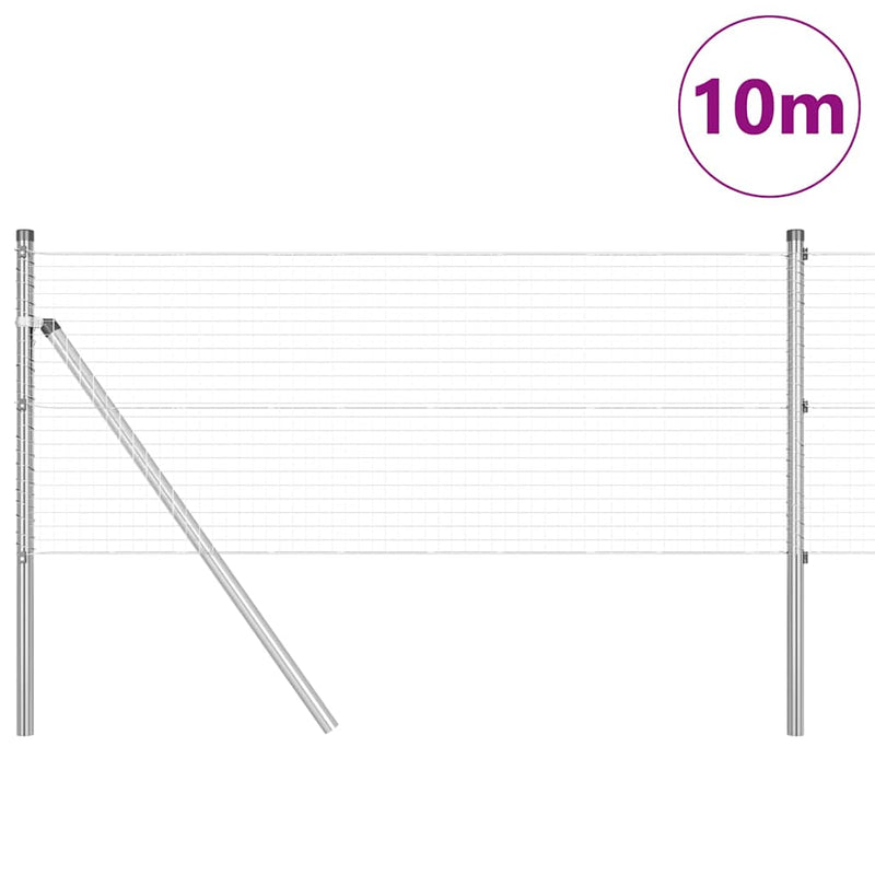 Load image into Gallery viewer, Vidaxl afrasteringspaal zilver 10 x 0,8 m (25 x 25 mm gaas) staal
