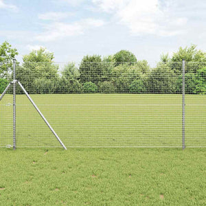 Vidaxl afrasteringspaal zilver 10 x 1,2 m (25 x 25 mm gaas) staal