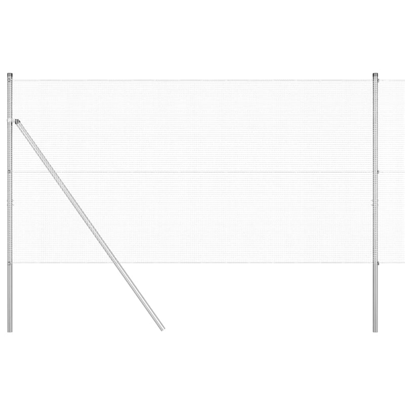 Load image into Gallery viewer, Vidaxl afrasteringspaal zilver 10 x 1,4 m (12 x 12 mm gaas) staal
