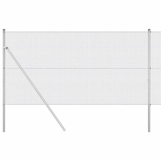 Vidaxl afrasteringspaal zilver 10 x 1,4 m (16 x 16 mm gaas) staal