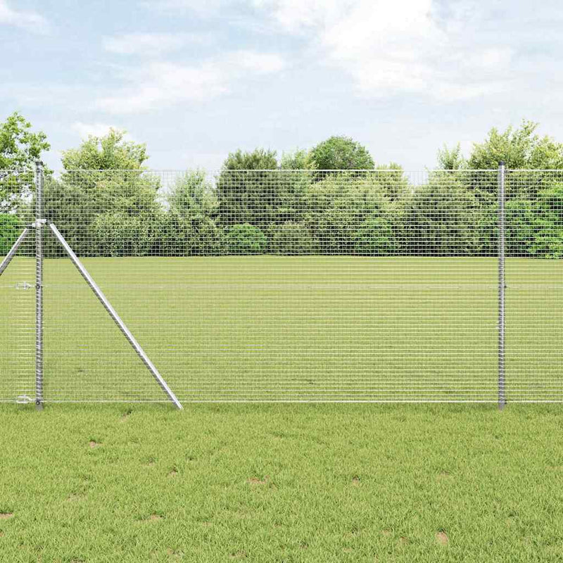 Load image into Gallery viewer, Vidaxl afrasteringspaal zilver 10 x 1,4 m (19 x 19 mm gaas) staal

