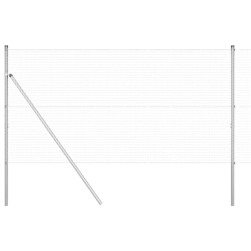Load image into Gallery viewer, Vidaxl afrasteringspaal zilver 10 x 1,4 m (25 x 25 mm gaas) staal
