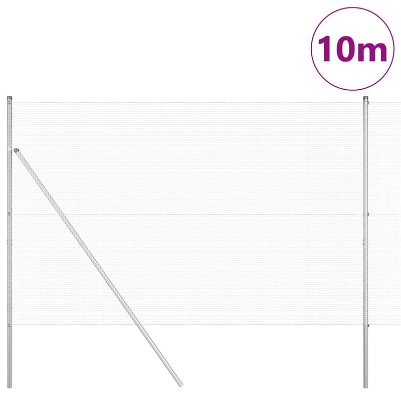 Load image into Gallery viewer, Vidaxl afrasteringspaal zilver 10 x 1,5 m (12 x 12 mm gaas) staal
