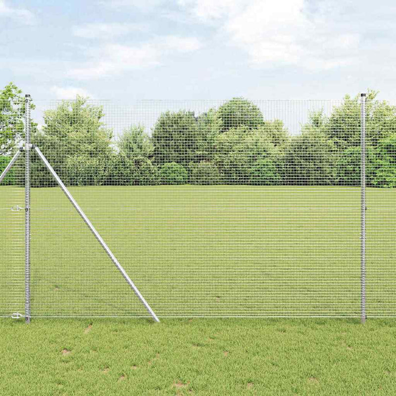 Load image into Gallery viewer, Vidaxl afrasteringspaal zilver 10 x 1,5 m (19 x 19 mm gaas) staal
