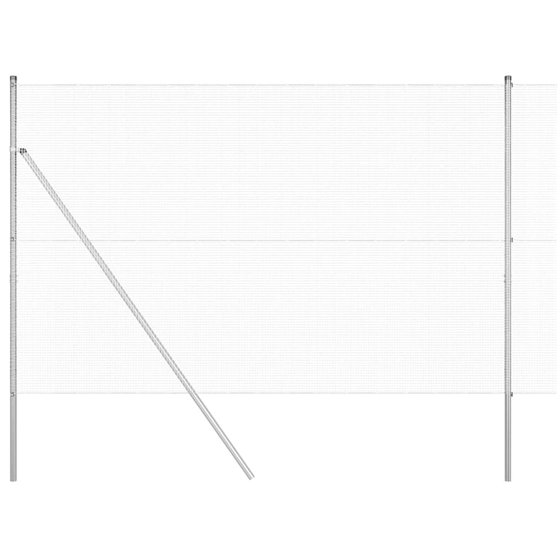 Load image into Gallery viewer, Vidaxl afrasteringspaal zilver 10 x 1,6 m (12 x 12 mm gaas) staal
