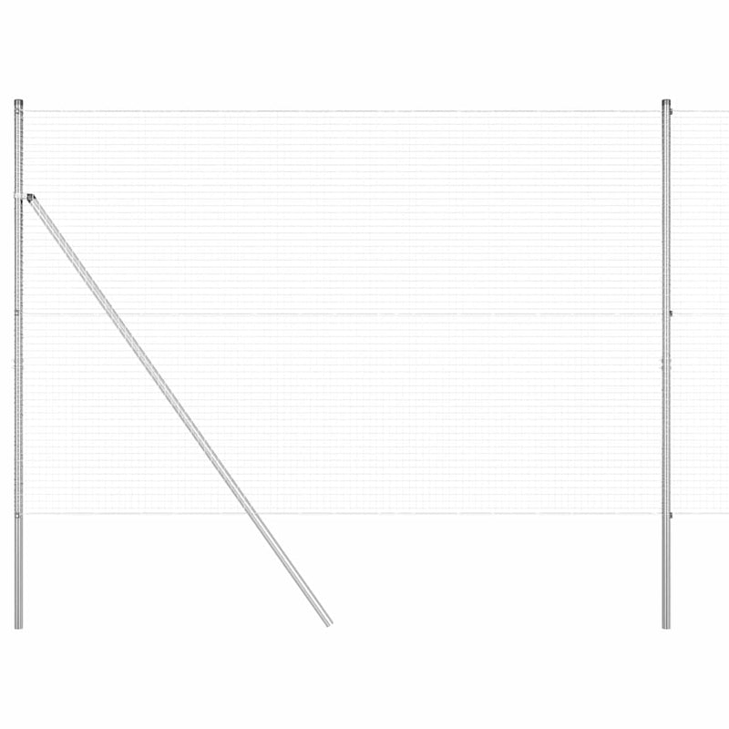 Load image into Gallery viewer, Vidaxl afrasteringspaal zilver 10 x 1,6 m (25 x 25 mm gaas) staal
