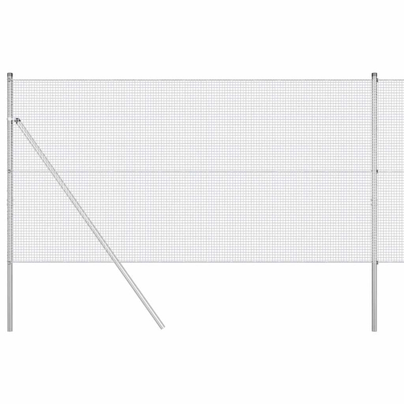 Load image into Gallery viewer, Vidaxl afrasteringspaal zilver 25 x 1 m (16 x 16 mm gaas) staal
