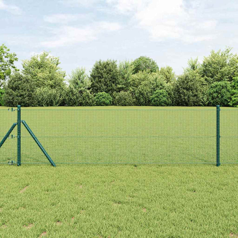 Load image into Gallery viewer, Vidaxl afrasteringspaal groen 10 x 0,5 m (16 x 16 mm gaas) staal

