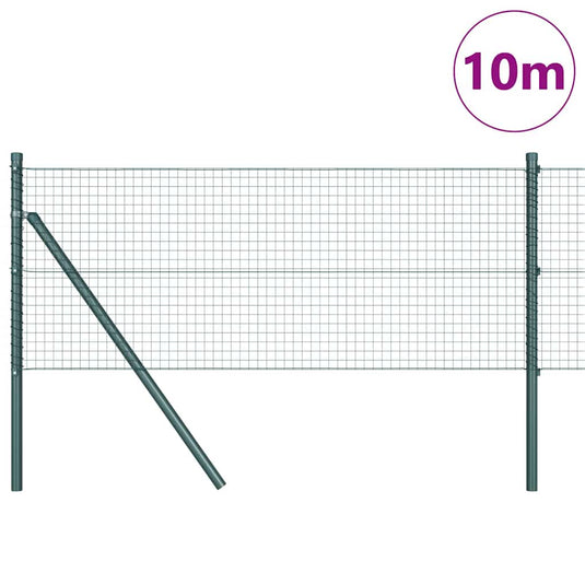 Vidaxl afrasteringspaal groen 10 x 0,8 m (25 x 25 mm gaas)