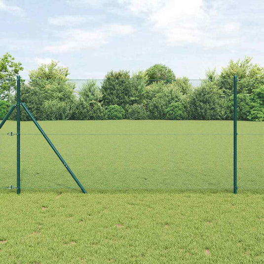 Vidaxl afrasteringspaal groen 10 x 1 m (12 x 12 mm gaas) staal