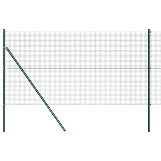Vidaxl afrasteringspaal groen 10 x 1 m (19 x 19 mm mesh) staal