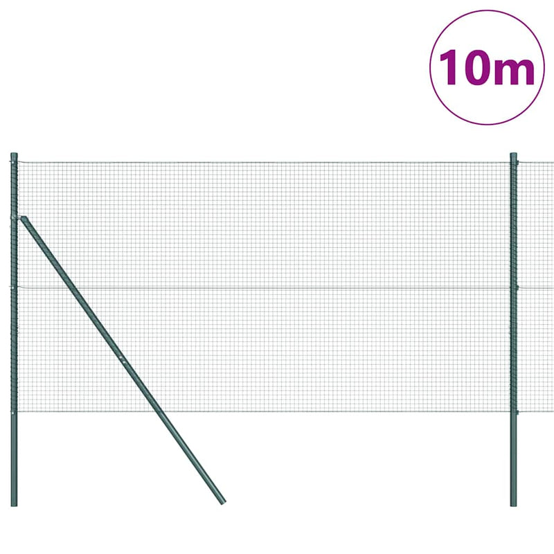 Load image into Gallery viewer, Vidaxl afrasteringspaal groen 10 x 1 m (19 x 19 mm mesh) staal
