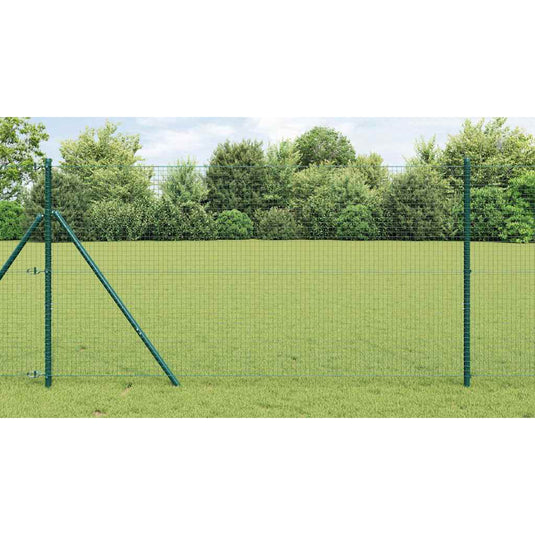 Vidaxl afrasteringspaal groen 10 x 1 m (25 x 25 mm gaas) staal