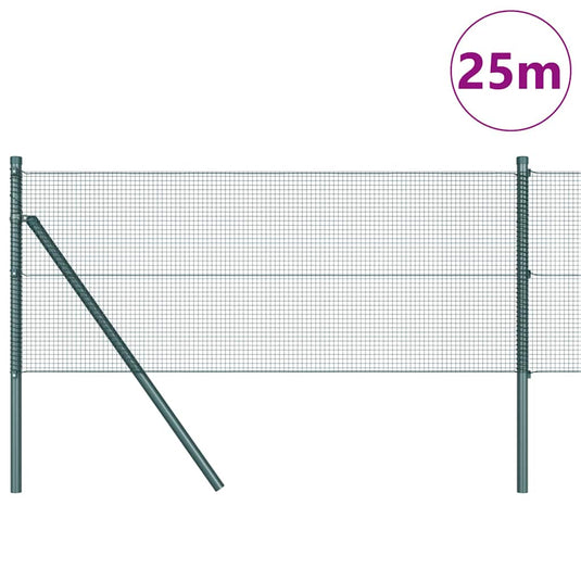 Vidaxl afrasteringspaal groen 25 x 0,6 m (12 x 12 mm gaas)