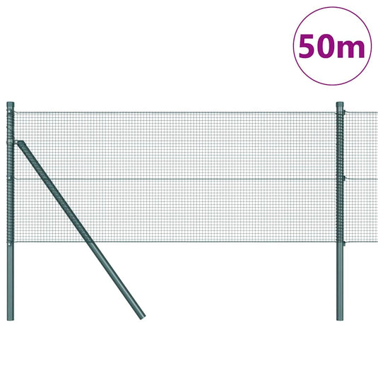 Vidaxl afrasteringspaal groen 50 x 0,4 m (12 x 12 mm gaas)