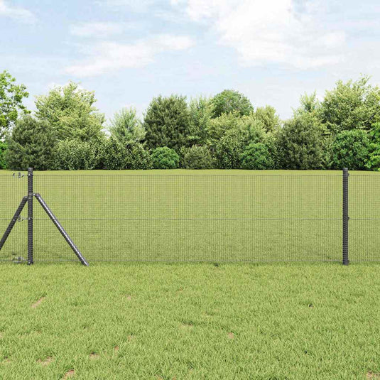 Vidaxl afrasteringspaal grijs 10 x 0,5 m (12 x 12 mm mesh) staal