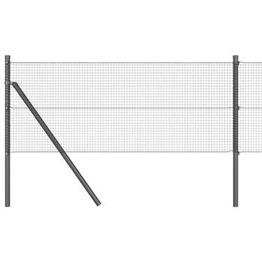 Vidaxl afrasteringspaal grijs 10 x 0,5 m (16 x 16 mm gaas) staal