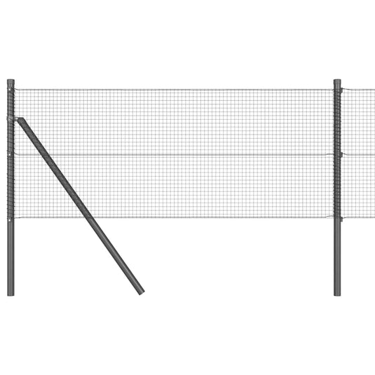Vidaxl afrasteringspaal grijs 10 x 0,5 m (16 x 16 mm gaas) staal
