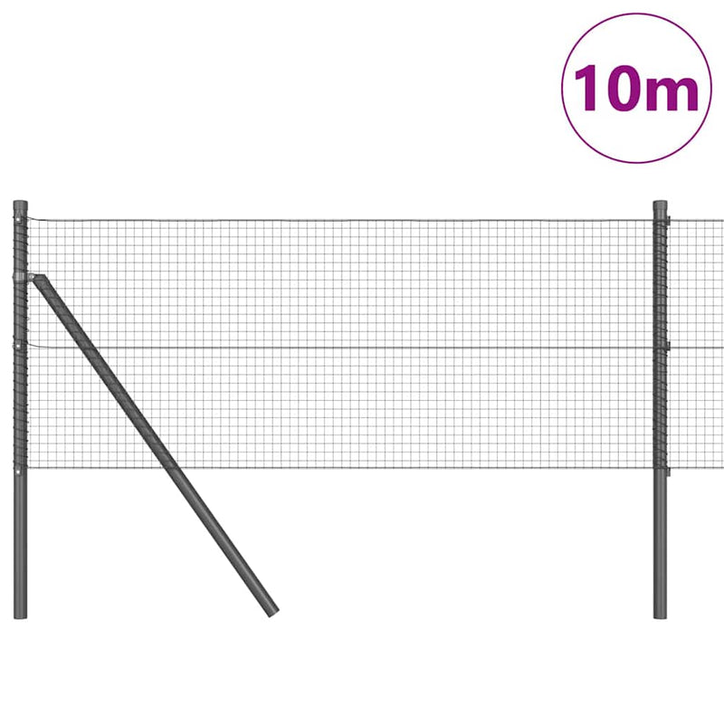 Load image into Gallery viewer, Vidaxl afrasteringspaal grijs 10 x 0,5 m (19 x 19 mm gaas) staal
