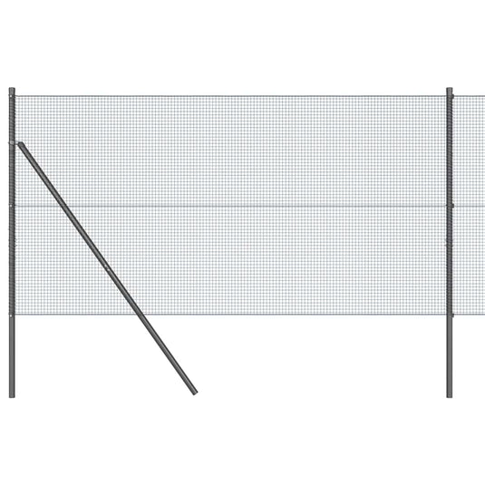 Vidaxl afrasteringspaal grijs 10 x 1 m (16 x 16 mm gaas) staal