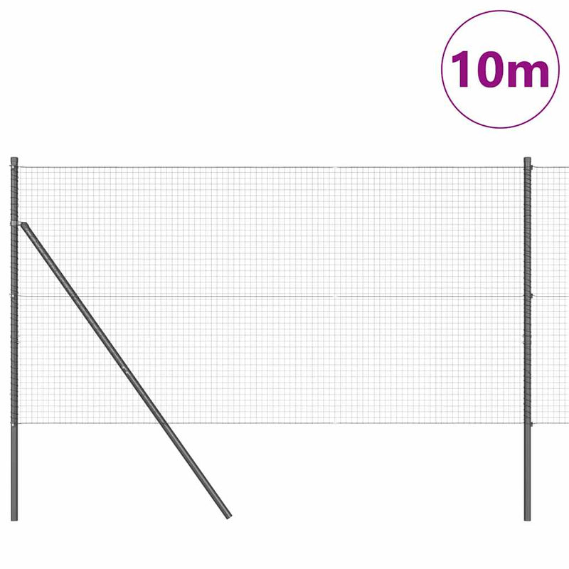Load image into Gallery viewer, Vidaxl afrasteringspaal grijs 10 x 1 m (25 x 25 mm gaas) staal
