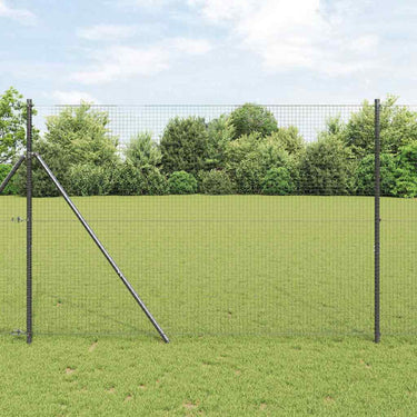 Vidaxl afrasteringspaal grijs 10 x 1,5 m (25 x 25 mm gaas) staal