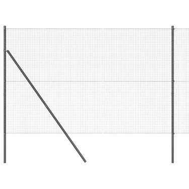 Vidaxl afrasteringspaal grijs 10 x 1,5 m (25 x 25 mm gaas) staal