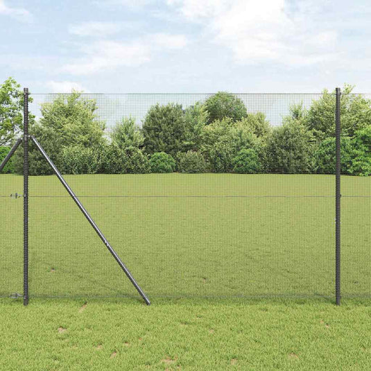 Vidaxl afrasteringspaal grijs 10 x 1,6 m (12 x 12 mm gaas)