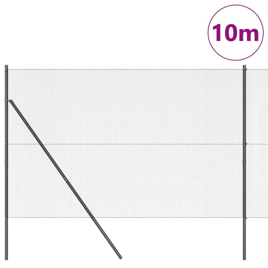 Vidaxl afrasteringspaal grijs 10 x 1,6 m (12 x 12 mm gaas)