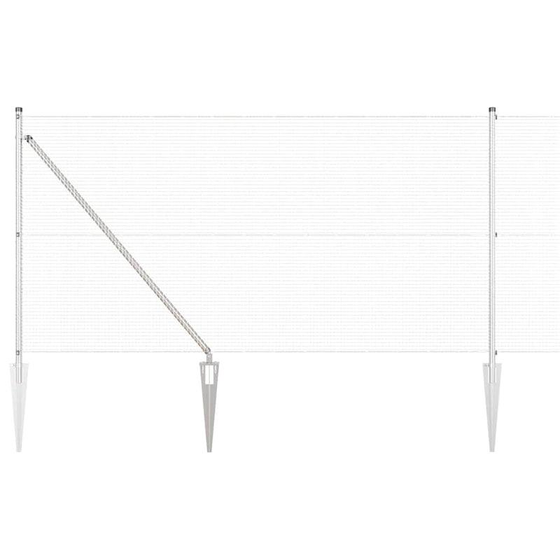Load image into Gallery viewer, Vidaxl afrasteringspaal zilver 10 x 1 m (16 x 16 mm gaas) staal
