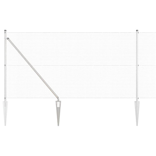 Vidaxl afrasteringspaal zilver 10 x 1 m (16 x 16 mm gaas) staal