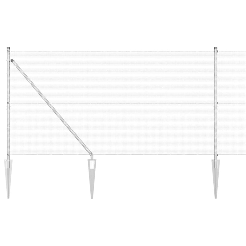 Load image into Gallery viewer, Vidaxl afrasteringspaal zilver 10 x 1,4 m (12 x 12 mm gaas) staal
