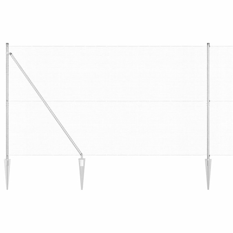 Load image into Gallery viewer, Vidaxl afrasteringspaal zilver 10 x 1,5 m (16 x 16 mm gaas) staal
