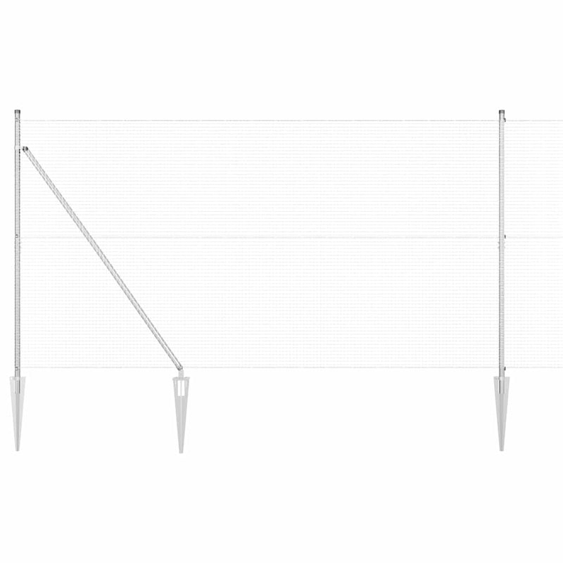 Load image into Gallery viewer, Vidaxl afrasteringspaal zilver 10 x 1,5 m (19 x 19 mm gaas) staal
