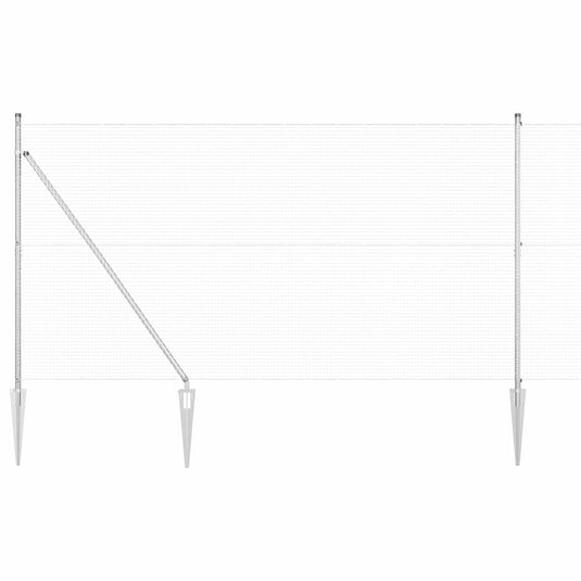 Vidaxl afrasteringspaal zilver 10 x 1,5 m (19 x 19 mm gaas) staal