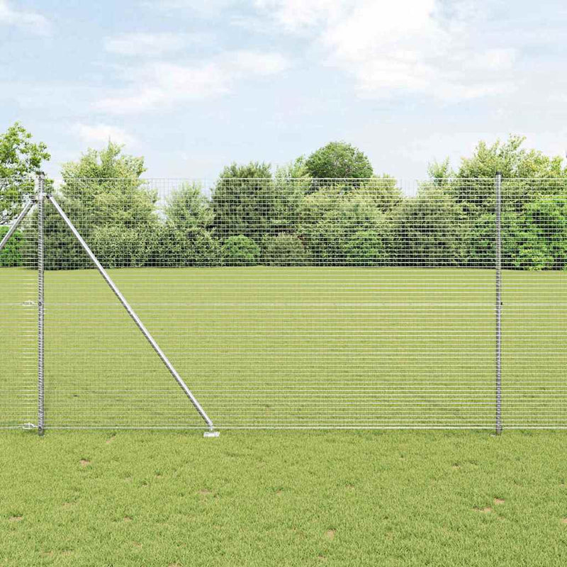 Load image into Gallery viewer, Vidaxl afrasteringspaal zilver 10 x 1,5 m (25 x 25 mm gaas) staal
