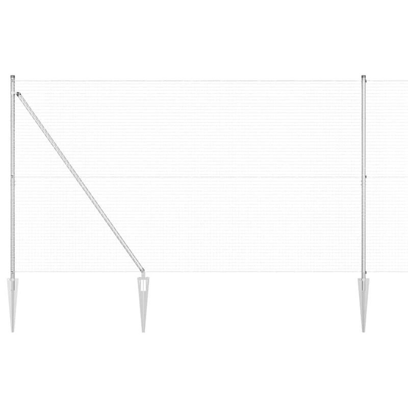 Load image into Gallery viewer, Vidaxl afrasteringspaal zilver 10 x 1,5 m (25 x 25 mm gaas) staal
