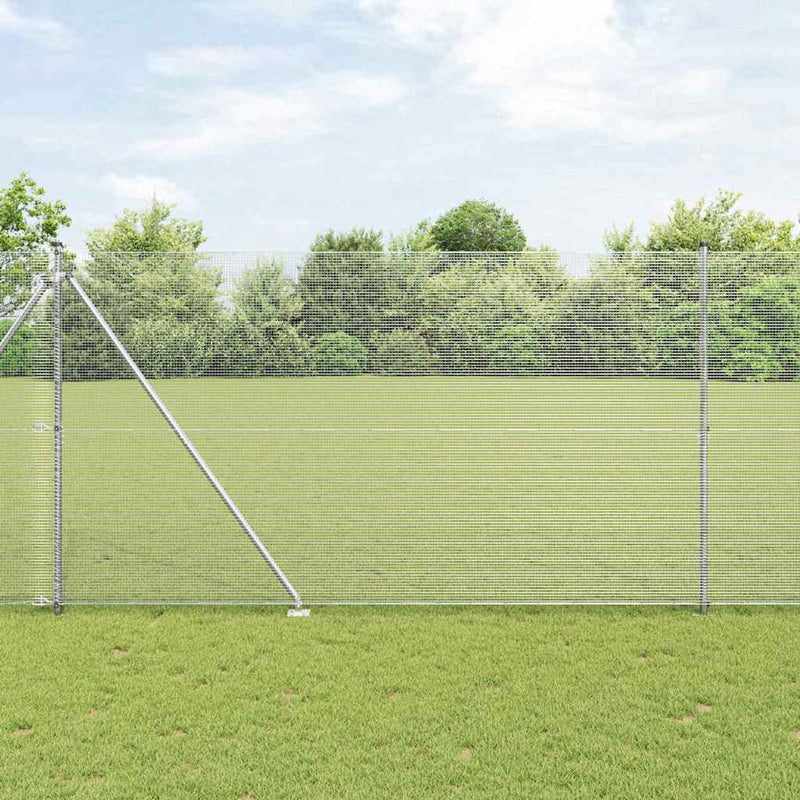 Load image into Gallery viewer, Vidaxl afrasteringspaal zilver 10 x 1,6 m (12 x 12 mm gaas) staal
