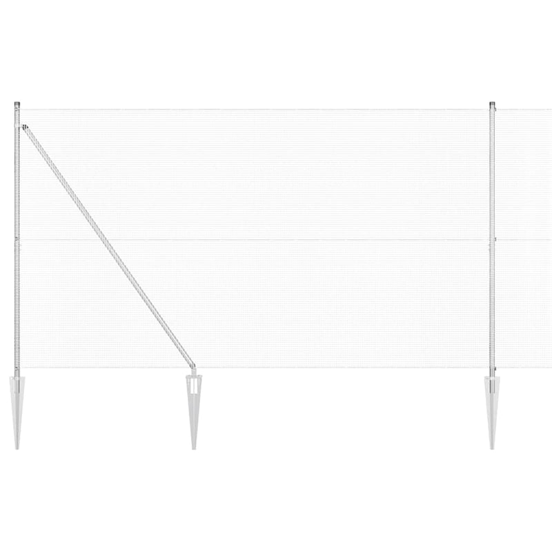 Load image into Gallery viewer, Vidaxl afrasteringspaal zilver 10 x 1,6 m (12 x 12 mm gaas) staal
