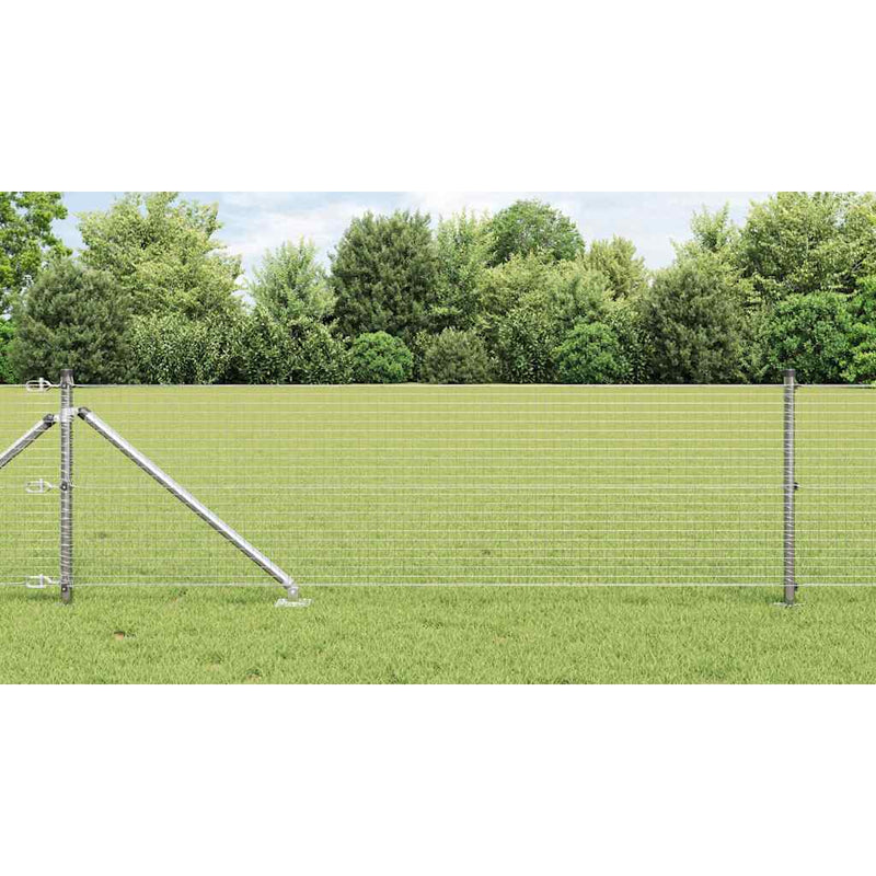 Load image into Gallery viewer, Vidaxl afrasteringspaal zilver 25 x 0,5 m (25 x 25 mm gaas) staal
